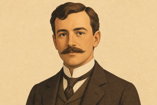 Illustrated portrait of Albert Warren